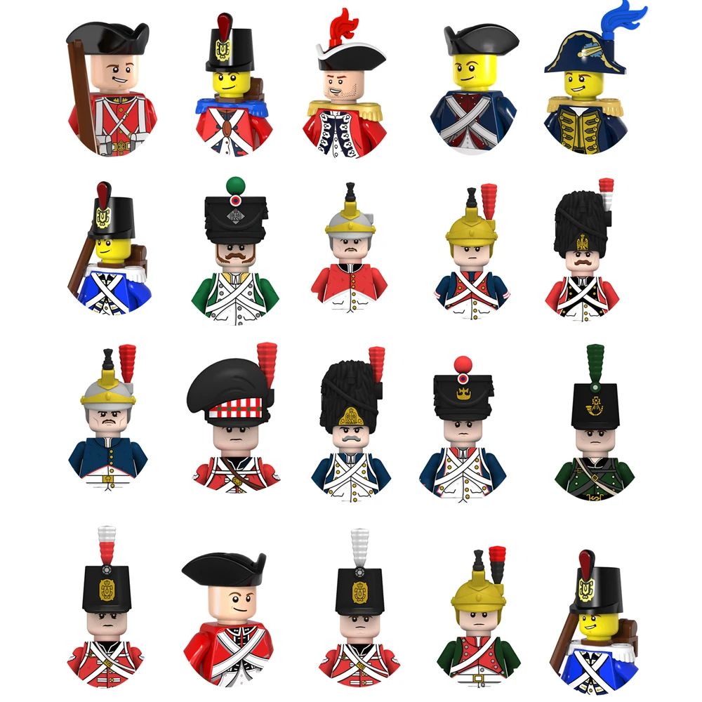 Cavalleria Luce Fanteria Imperial Navy Series Mini Modello Buidling Blocks Soldato Napoleonico Arma Mattoni Action Figures Boy Toys