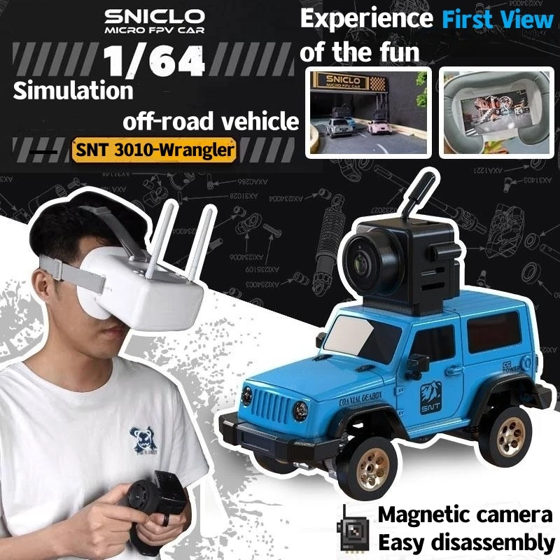 Snt 1:64 Off-Road Snt 3010 Wrangler Rc Car Con 4Wd Camera Mini Fpv Rc Car Senza Occhiali Fpv Car Miglior Regalo Per Bambini