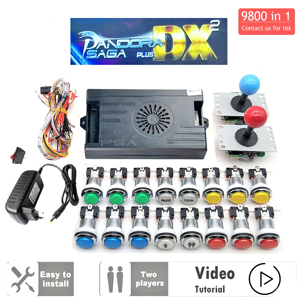 9800 In 1 Pandora Saga Dx Kit 2 Giocatori Arcade Machine Kit Fai Da Te Arcade Pandora Dx Fai Da Te Aggiungi Gioco Arcade Pandora Kit