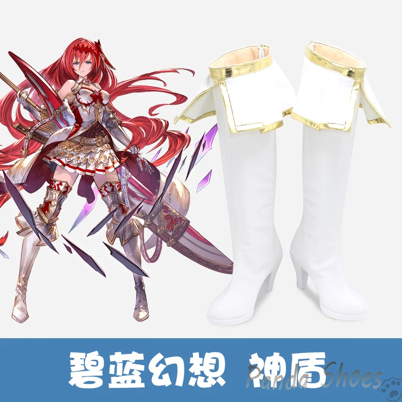 Gioco Granblue Fantasy Aegis Cosplay Shoes Anime Cos Comic Cosplay Costume Prop Shoes For Con Halloween Party