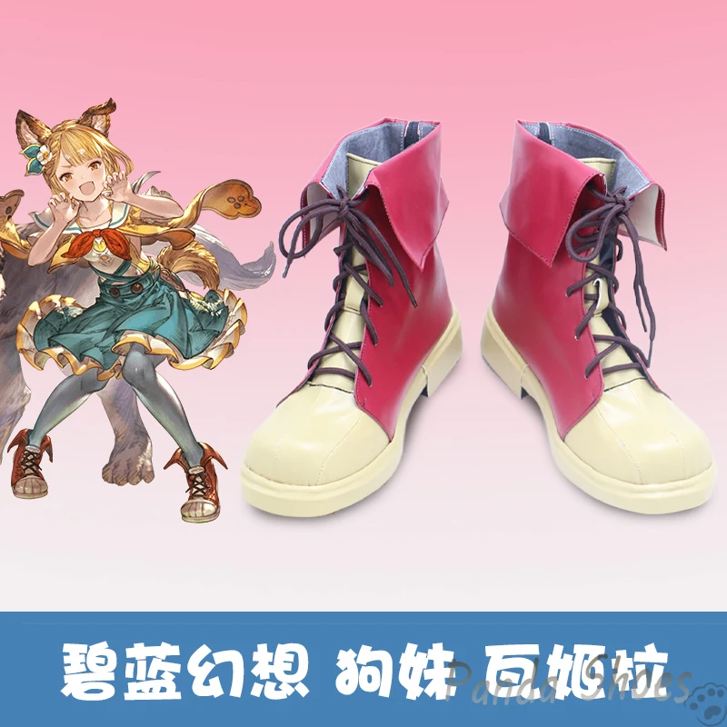 Gioco Granblue Fantasy Wajira Cosplay Shoes Anime Cos Comic Cosplay Costume Prop Shoes For Con Halloween Party