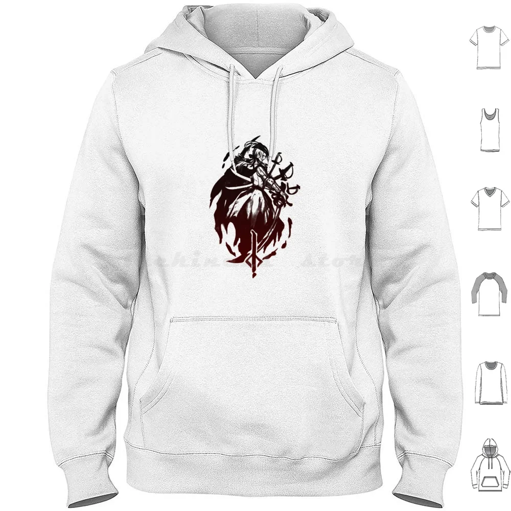 Felpe Con Cappuccio Bloodborne Manica Lunga Bloodborne Dark Souls Souls Dark Blood Hunter Game Gaming Horror Soulsborne Ps4 Video