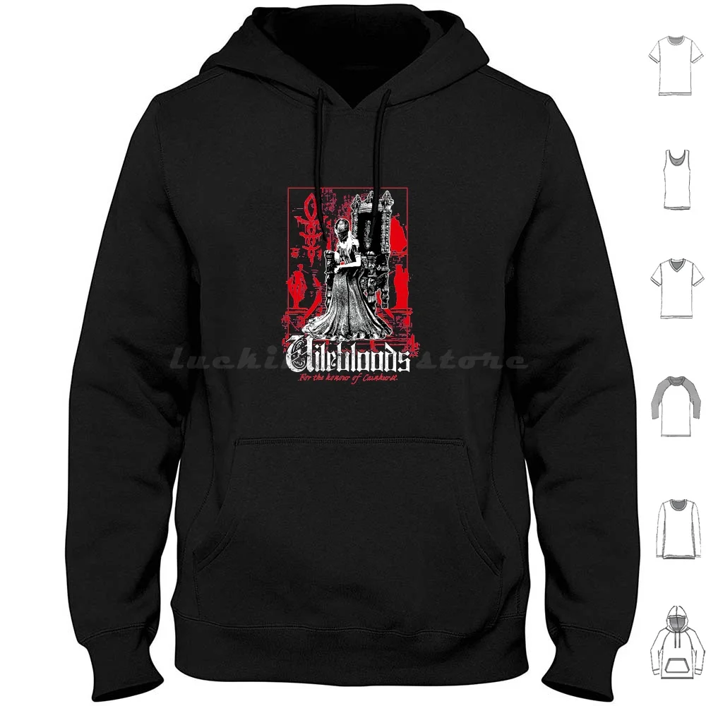 Felpe Con Cappuccio Bloodborne Manica Lunga Bloodborne Dark Souls Souls Dark Blood Hunter Game Gaming Horror Soulsborne Ps4 Video
