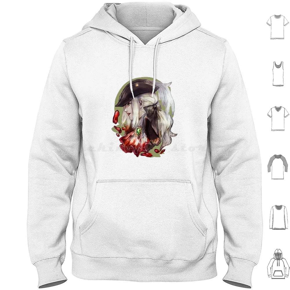 Felpe Con Cappuccio Bloodborne Manica Lunga Bloodborne Dark Souls Souls Dark Blood Hunter Game Gaming Horror Soulsborne Ps4 Video