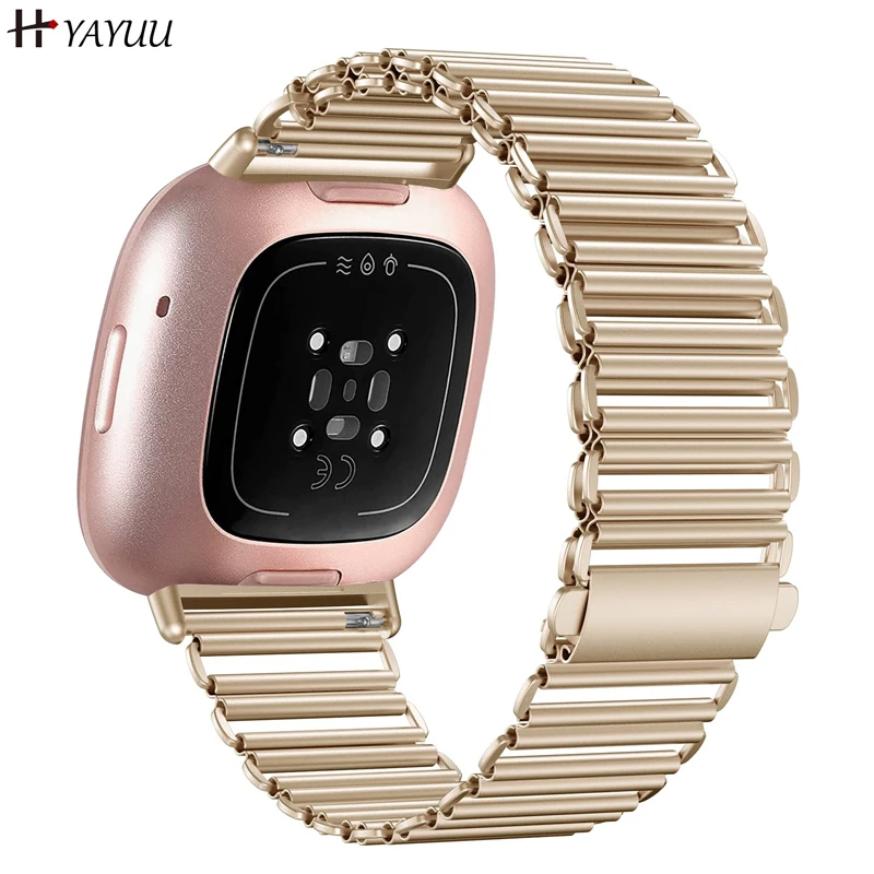 Fasce Per Fitbit Sense Versa 3/Versa 4/Sense 2, Sostituzione Della Fascia Metallica In Acciaio Inossidabile Per Fitbit Sense/Sense 2/Versa 3/Versa 4