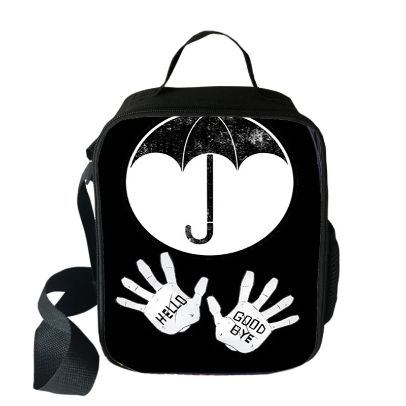The Umbrella Academy Lunch Bags Ragazzi Ragazze Travel Tote Bags Picnic Food Fresh Storage Bags Student Mini Messenger Bag