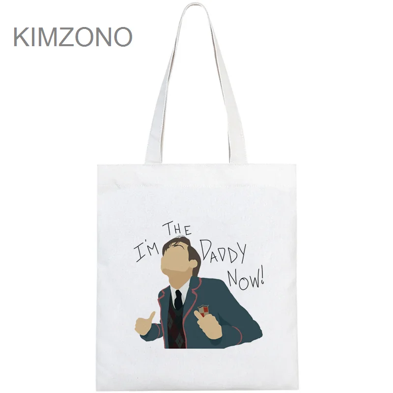 Umbrella Academy Shopping Bag Bolso Shopper Tote Bag In Cotone Shopping In Juta Sac Cabas Tote Sac Tissu