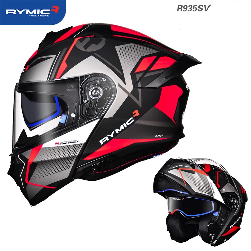 Rymic Flip Up Casco Moto Modulare Integrale Moto Casco Casco Moto Accessori Moto Casco Moto