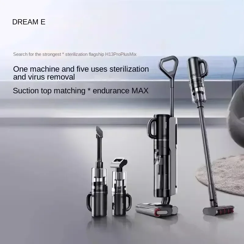 Nuovo Dreame Double Impiallaccied Acaro Removal Wireless Floor Scrubber Aspirazione Drag Suction Sweeper Home H13 Pro Plus Mix