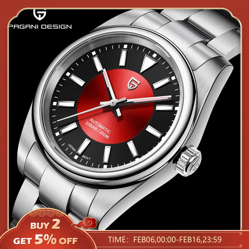 2023 Nuovo Pagani Design Sport Uomo Automatico Meccanico Wriswatch Giappone Nh35 Acciaio Inossidabile Semplice 200M Impermeabile Montre Homme