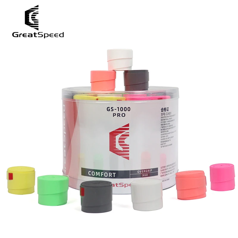 Greatspeed 60Pcs Tennis Overgrip Padel Racchetta Grip Beach Tennis Padel Sottile Tacky Wristband Badminton Racchetta Da Tennis Overgrip