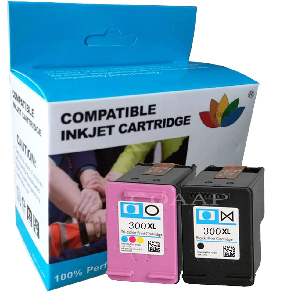 2 Cartucce D'Inchiostro Compatibili Per Hp 300 Xl Cc641E Cc644E Per Hp Deskjet D1660 D2560 D5560 F2420 F2480 F4210 F4272 F4280 F4580