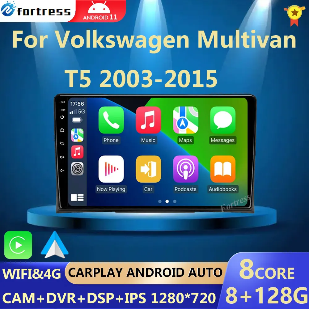 Android 13 Per Volkswagen Vw Multivan T5 2003-2015 Autoradio Navigazione Multimediale 2 Din Android Autoradio Carplay Stereo