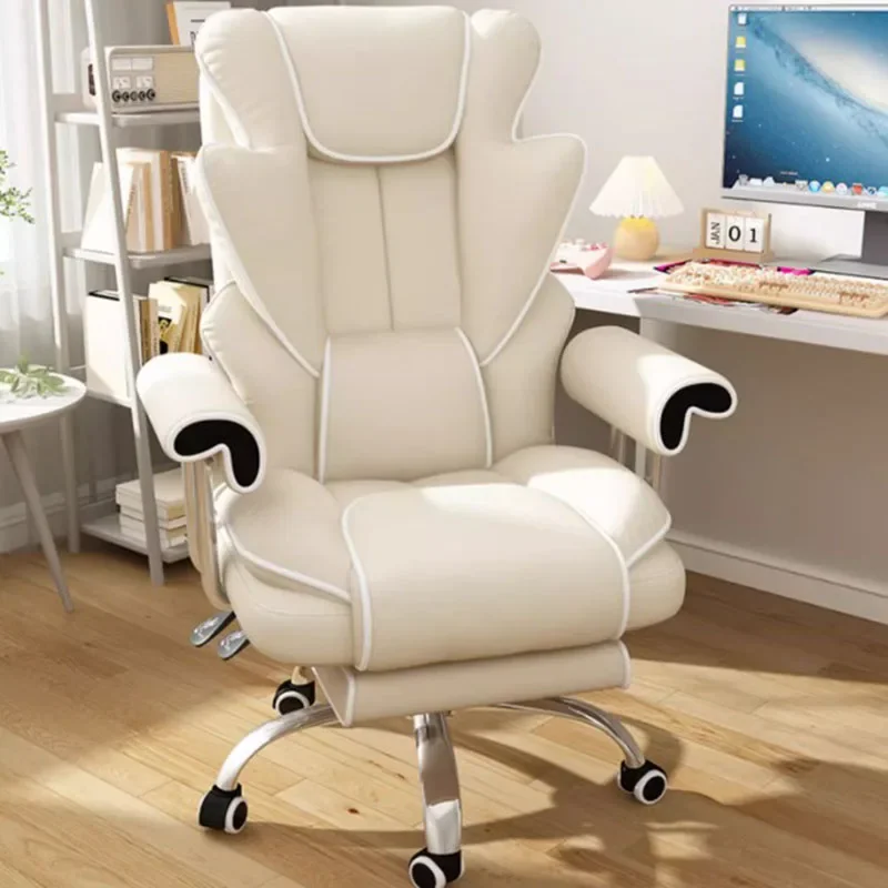 Supporto Schienale Sedia Da Ufficio Girevole Design Esecutivo Comoda Sedia Da Ufficio Ergonomica Kawaii White Sillas De Oficina Salon Furniture