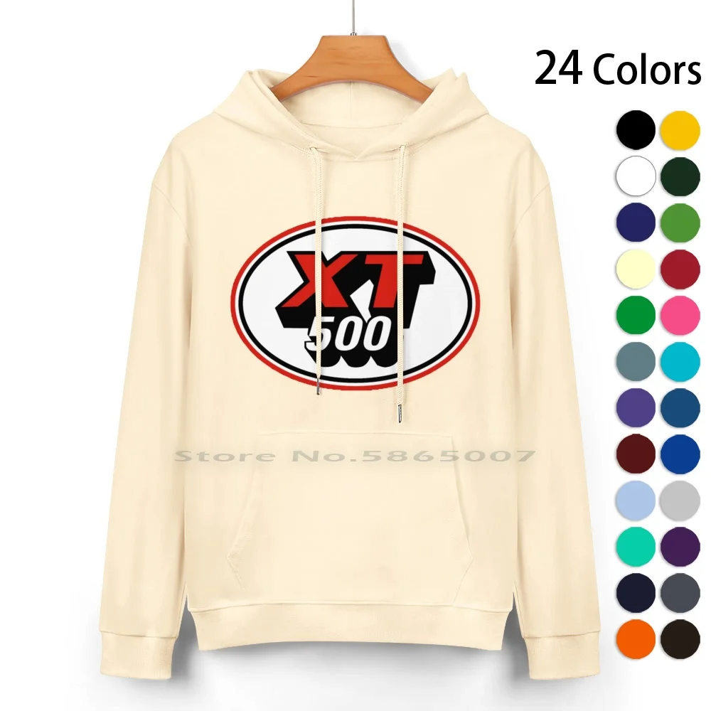 Xt500 Logo Rotondo In Puro Cotone Felpa Con Cappuccio Maglione 24 Colori Moto Moto Born To Die Fun Cafe Racer Chopper Cruising Cruise