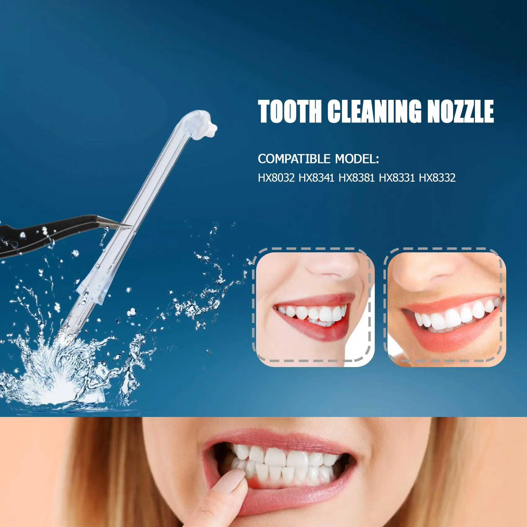 2 Pz Ugello Di Alta Qualità Per Philips Sonicare Airfloss Hx8331 Hx8332 Hx8340 Hx8341 Hx8381 Hx8401 Ugello Irrigatore Orale