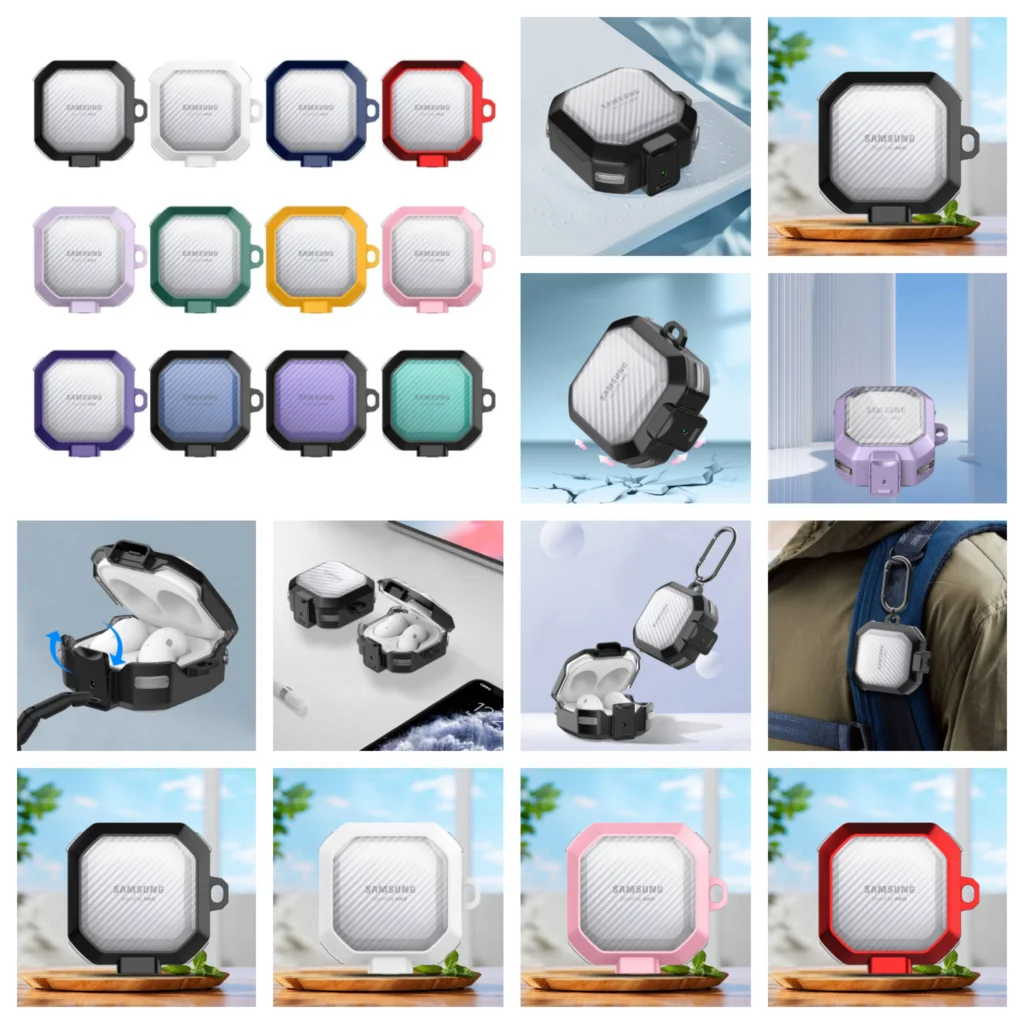 2023 Nuova Custodia Per Samsung Galaxy Buds2 Pro/Buds Live/Buds Pro Clear Lock Protezione Buds2 In Fibra Di Carbonio Per Galaxy Buds2 Pro