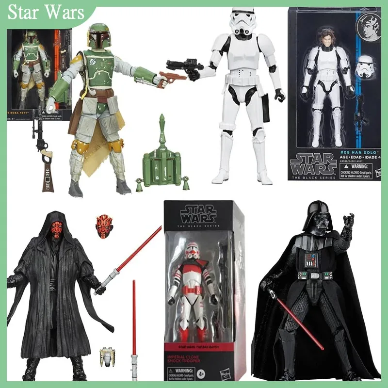 Star Wars Black Series Toys Imperial Stormtrooper Action Figures Boba Fett Clone Trooper Clone Captain Collection Toys Regalo Per Bambini
