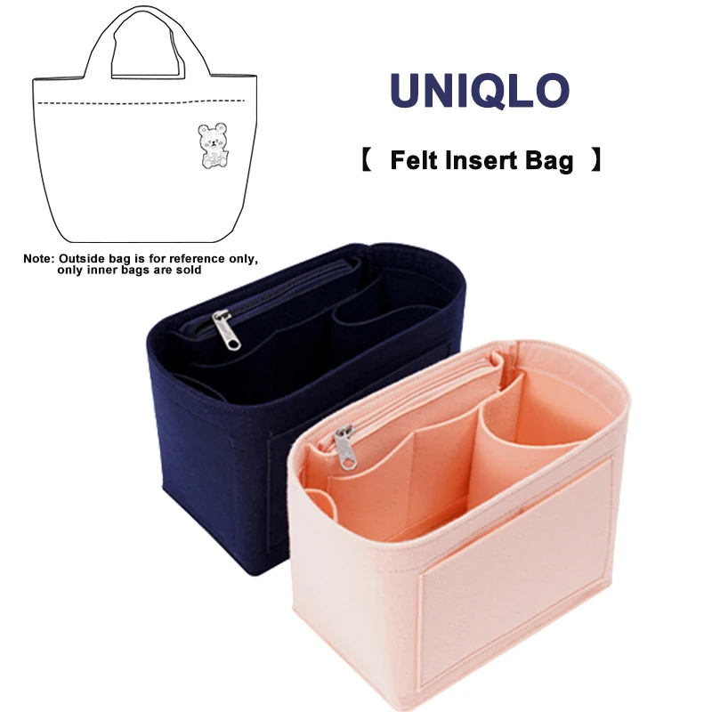 Borsa Con Inserto In Tessuto Di Feltro Per Uniqlo 430157 Borsa Interna Portatile Di Grande Capacità Organizer Borsa Per Trucco Cosmetico Borsa Di Supp