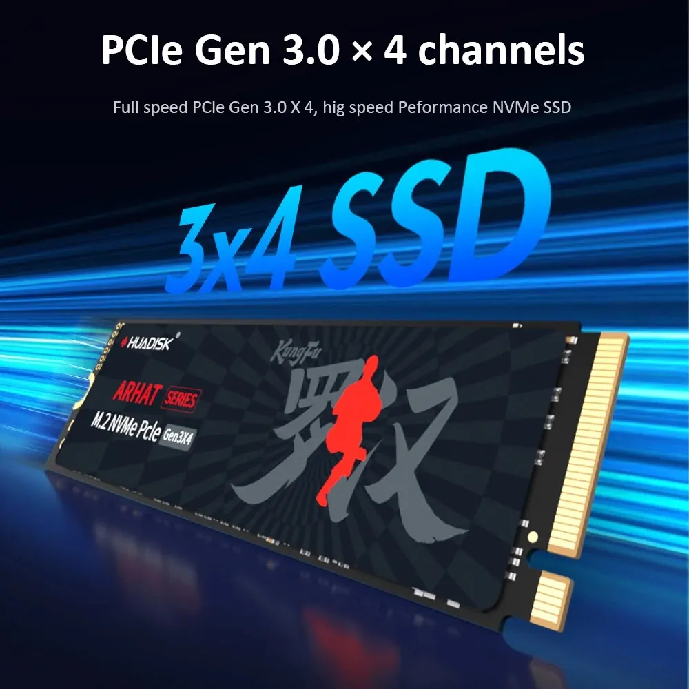 Huadisk M2 Ssd Nvme 128Gb 256Gb 512Gb 1Tb 2Tb Ssd M.2 2280 Pcie 3.0 Tlc Chip Ssd Disco Interno A Stato Solido Per Pc Desktop Portatile