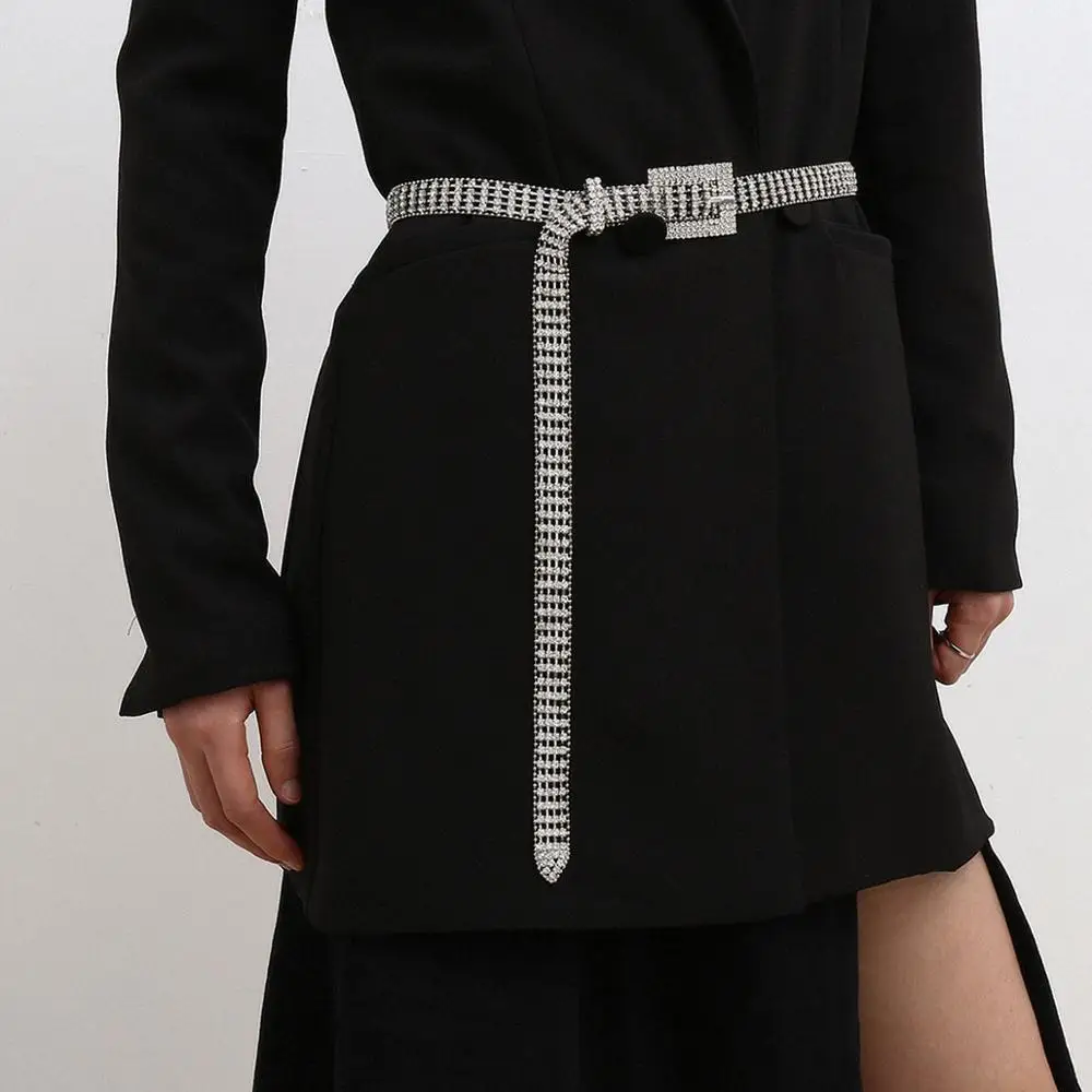 Delle Donne Di Lusso Cristalli Cinture Cinture Di Moda Lucido Catena Della Vita Della Cinghia Della Lega Di Cintura Cinture Di Nozze Pieno Di Strass L