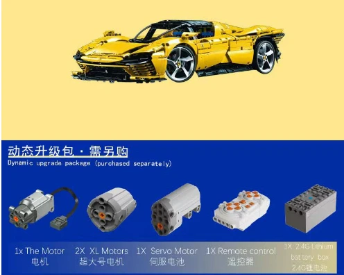 2022 Nuovo 43143 Sp3 Mit Motor Licht App Rc Super Speed Sport Daytona Auto Modell Montage Bausteine Ziegel Kinder Geschenke 42143