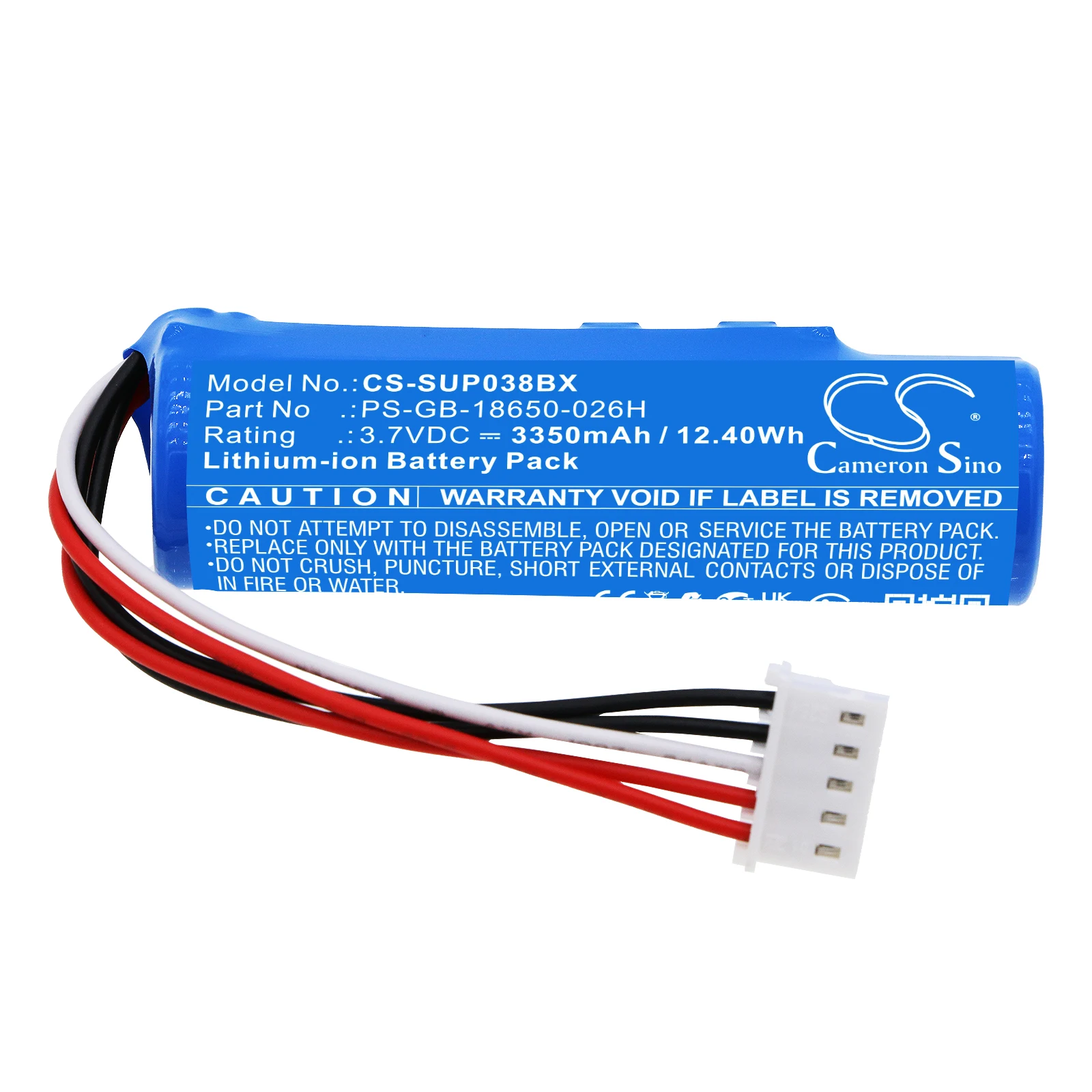 Batteria Per Stampante Portatile Per Stampante Sumup Ps-Gb-18650-026H 3G + Capacità 3G 3350Mah/12,40 Wh Colore Blu Erba Peso 78G