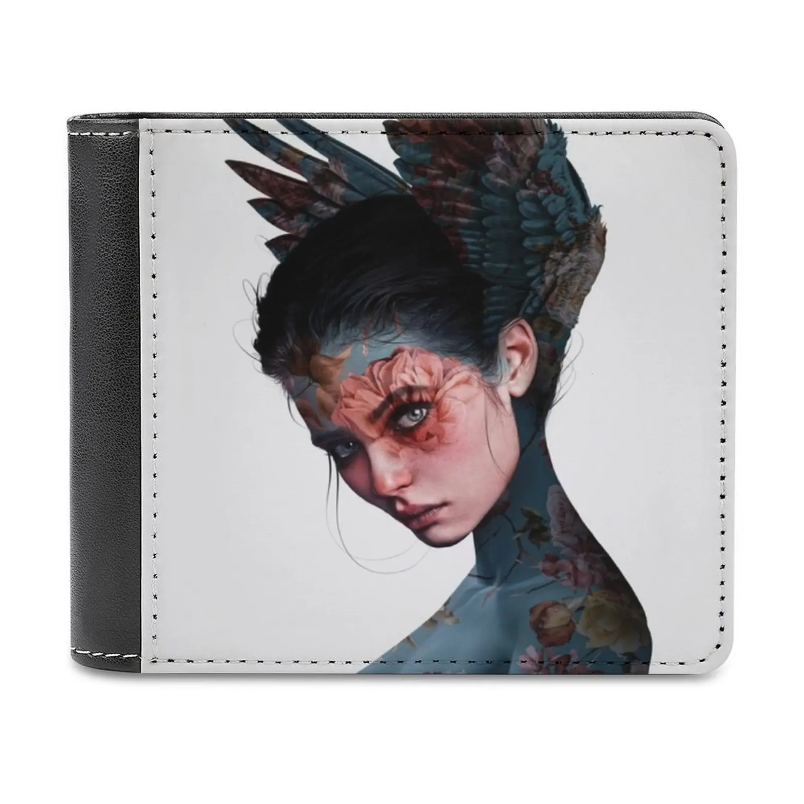 Hybrid Creature Men Wallet Pu Leather Short Male Borse Portafoglio Per Carte Di Credito Per Uomo Money Bag Designer Artist Beauty Lifestyle