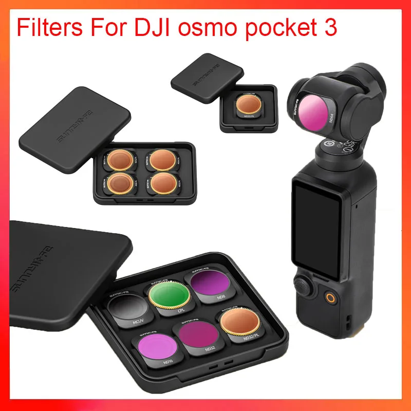 Per Dji Osmo Pocket 3/Dji Pocket 3 Filter Nd Cpl Filtri Kit Osmo Pocket 3 Accessori Polar Nd4 8 16 32 Uv Osmoocket 3 Filtri