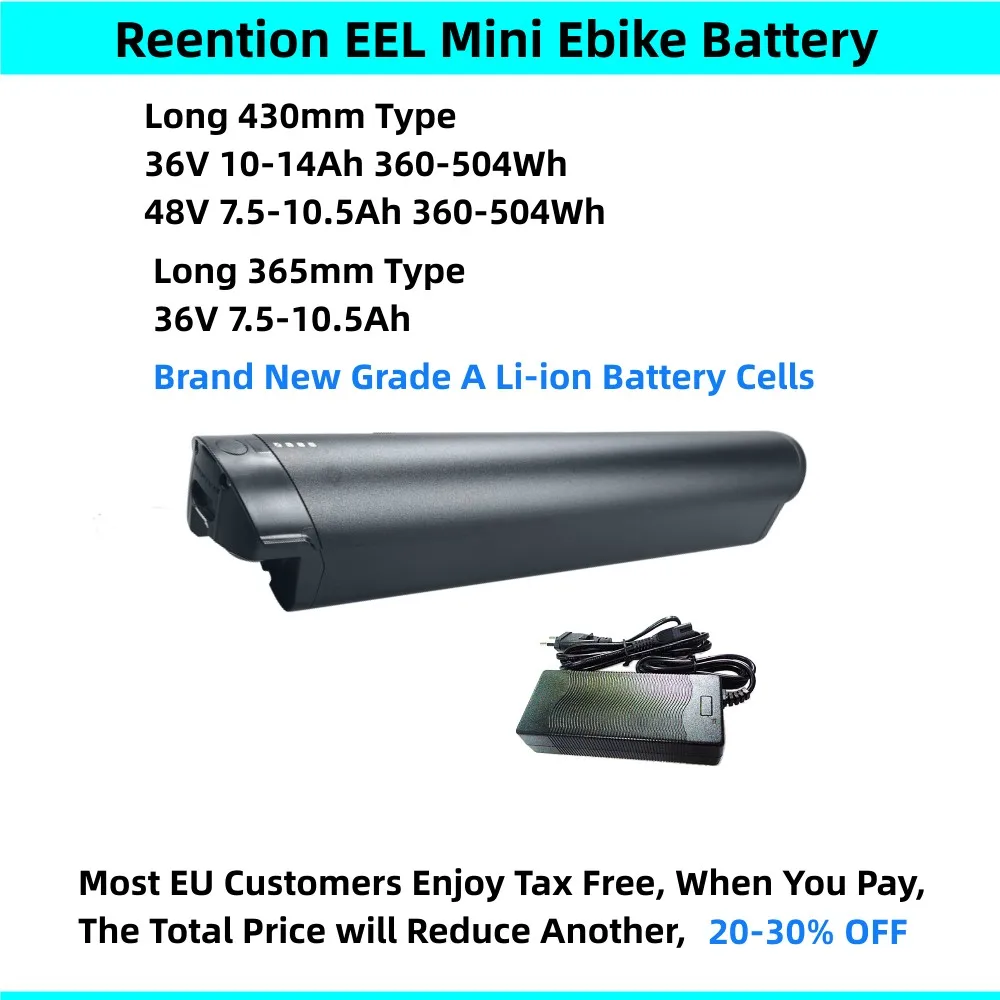 Reention Eel Mini Ebike Batteria 36V 7.8Ah 10Ah 10.4Ah 12Ah 12.8Ah 14Ah Per Jeep Tlr Tmr 7000 7010 Pedale Oggi 8.0 Batteria E-Bike