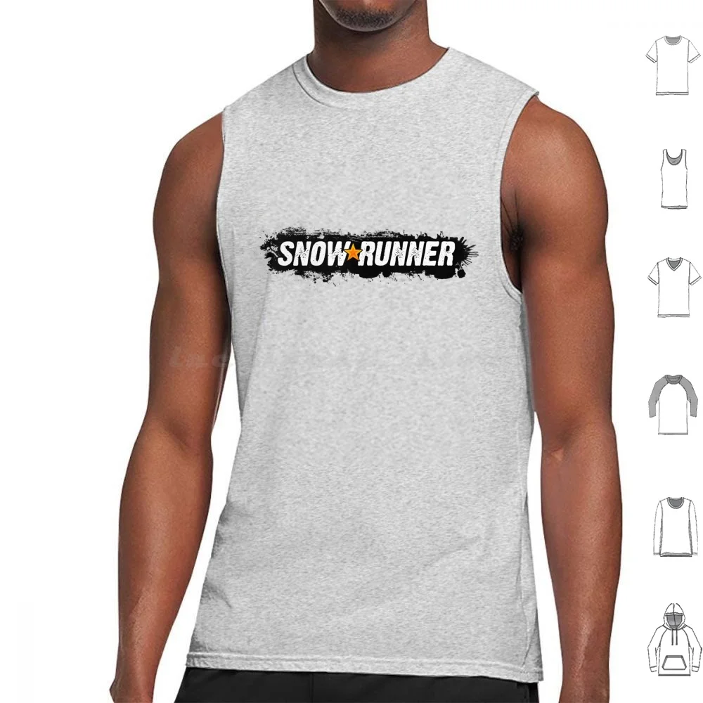 Snowrunner Title Screen Logo Design Canotte Stampa Cotton Snowrunner Logo Logo Design Truck Simulator Offroad Mudrunner