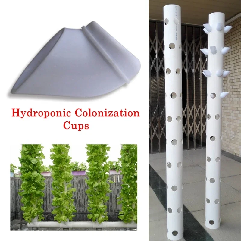 Fai Da Te Idroponica Colonizzazione Tazze 10 Pz Torre Verticale Tubo Vivaio Vasi Giardino Sistema Di Coltivazione Idroponica Pianta Coltiva Accessori