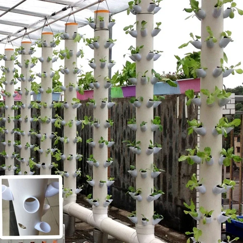 Fai Da Te Idroponica Colonizzazione Tazze 50 Pz Torre Verticale Vaso Per Piante Giardino Contenitore Per Fiori Pianta Grow Pot Dispositivo Fuori Suolo