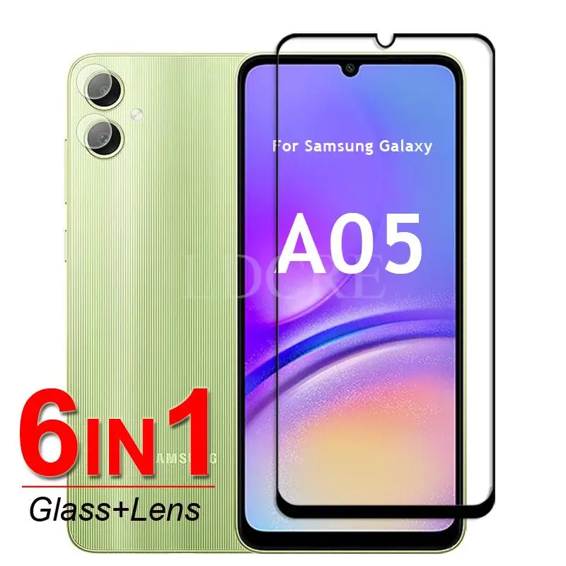 Per Samsung Galaxy A05 Glass Samsung A05 Vetro Temperato Full Glue Screen Pellicola Protettiva Per Obiettivo Della Fotocamera Galaxy A05 A05S A04 Glas