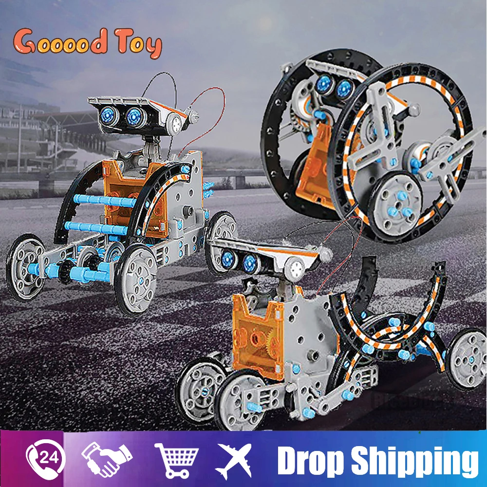 12 In 1 Gadget Tecnologici Kit Di Robot Solari Sistema Solaire Giocattolo Giocattolo Scientifico Ad Alta Tecnologia Apprendimento A Energia Solare Gio