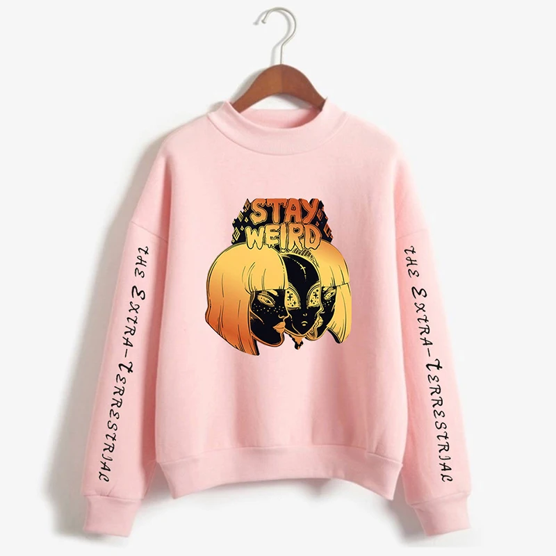 Moda Cool Stampa Et Alien Divertente Collo Alto Felpe Con Cappuccio Uomo Donna Felpe Senza Cappuccio Manica Lunga Sport Homme Felpa Con Cappuccio Pull