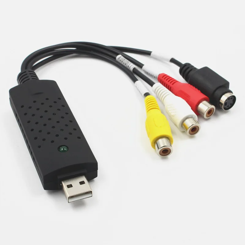 Vaorlo Usb Video Capture Card Adapter Tv Dvd Vhs Captura De V Deo Card Audio Av Per Computer/Telecamera Cctv Usb 2.0