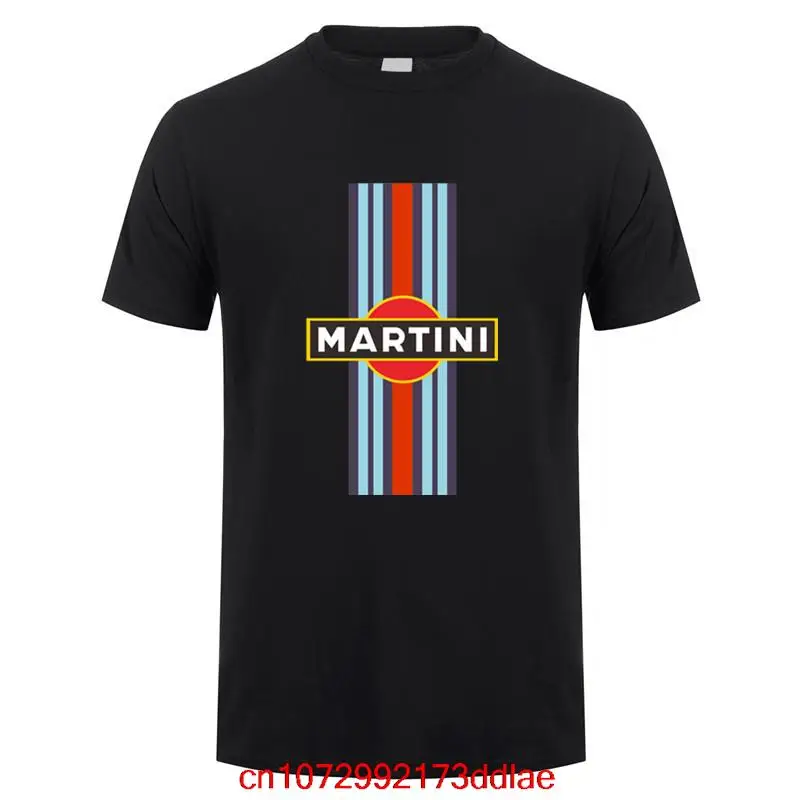 Martini Racing Suits On Summer T-Shirt Bianca A Maniche Corte Da Uomo Con Braccia Chiuse