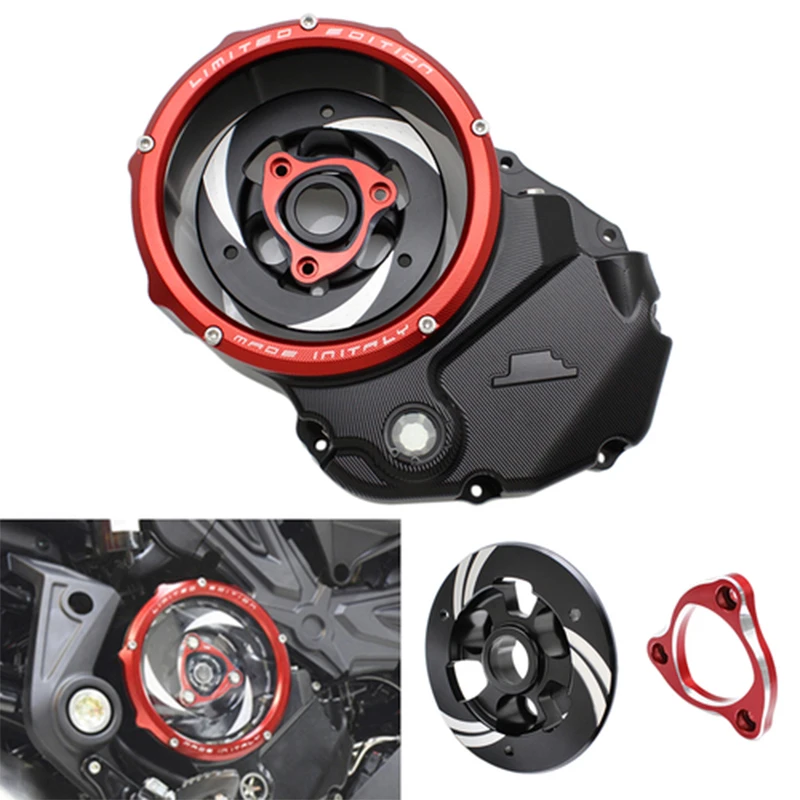 Kit Coperchio Frizione Motore Trasparente Per Ducati Xdiavel S Multistrada 1200 Enduro Pro 206-16 Multistrada 1260 S Diavel 1260 S