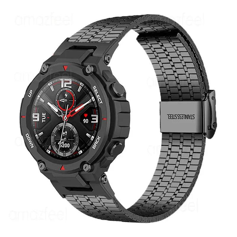 Per Amazfit T Rex Pro Cinturino In Acciaio Inossidabile Per Amazfit T-Rex Pro/T-Rex Bracciali Amazfit T Rex 2 Cinturini Amazfit Tex-2