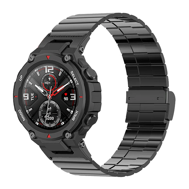 Cinturino In Acciaio Inossidabile Per Amazfit T Rex Pro Cinturino Per Amazfit T-Rex 2/T Rex Wristband Per Bracciali In Metallo Amazfit T-Rex Pro