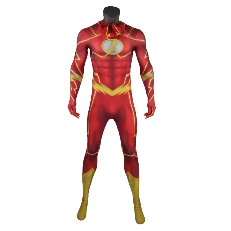 Hero Catcher Top Qualità 3D Stampa Flash Costume Spandex Flash Zentai Suit Muscolare Ombra Flash Vestito Rosso Flash Cosplay Costume