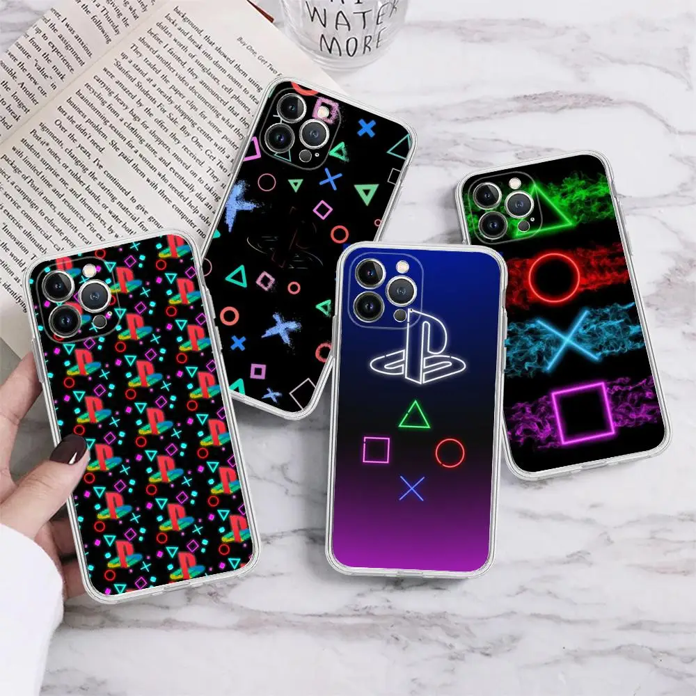 Console P-Ps Custodia Per Telefono Per Iphone 15 14 13 12 Mini 11 Pro Xs Max X Xr Se 6 7 8 Plus Cover Morbida In Silicone