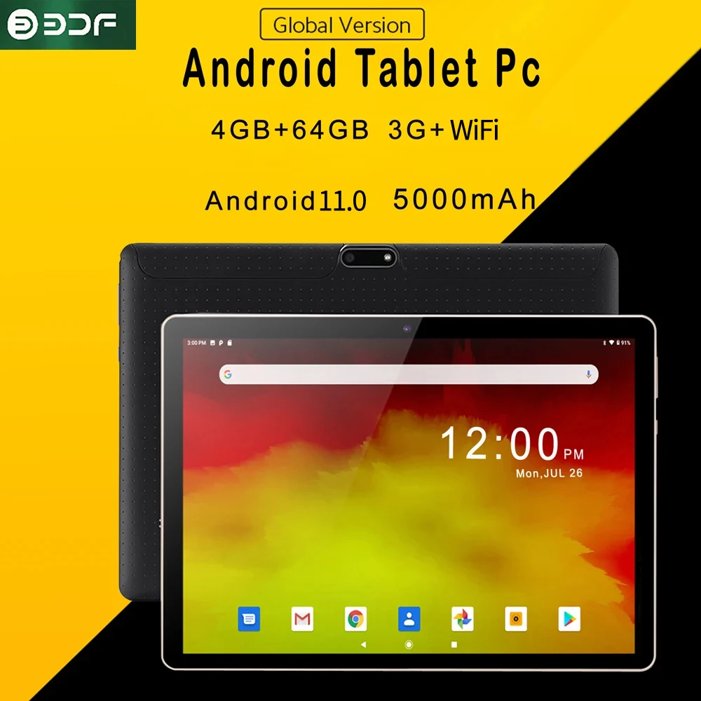 10.1 Pollici 2024 Nuovo Tablet Android11, 4G + 64Gb Global Tablette 3G Telefonata Dual Sim Card O Wifi Google Play Tablet Per Laptop