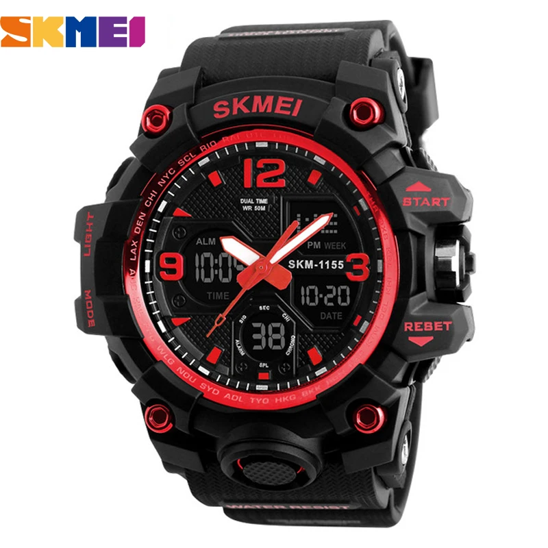 Skmei Orologi Da Polso Sportivi Digitali Da Uomo Moda Impermeabile Antiurto Orologio Da Polso Maschile Orologi Da Polso Militare Elettronico Da Uomo