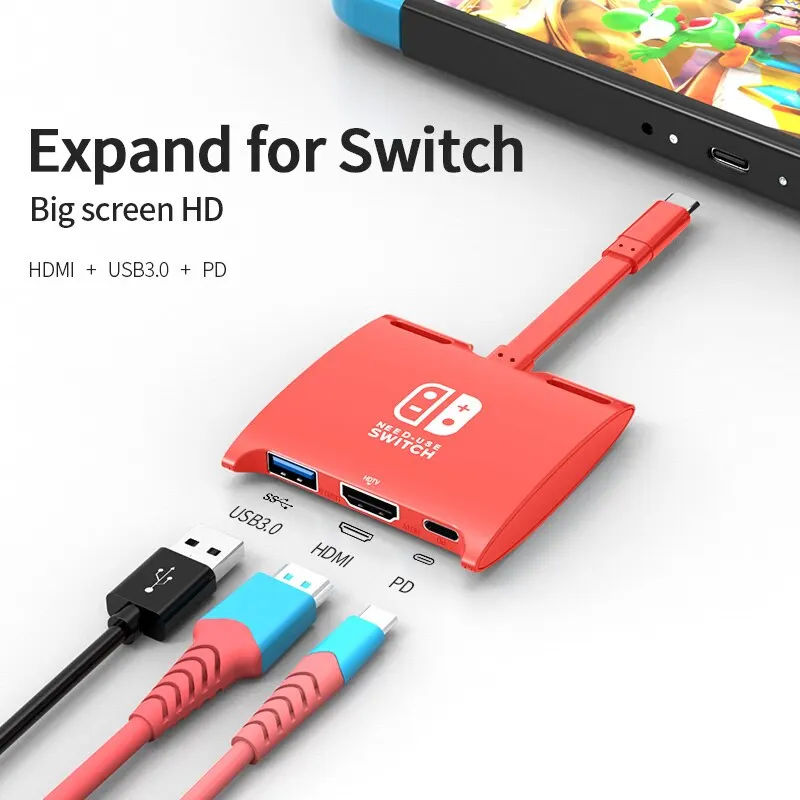 Per Switch Dock Tv Dock Per Nintendo Switch Hub Docking Station Portatile Da Usb C A 4K Hub Usb 3.0 Compatibile Con Hdmi Per Macbook