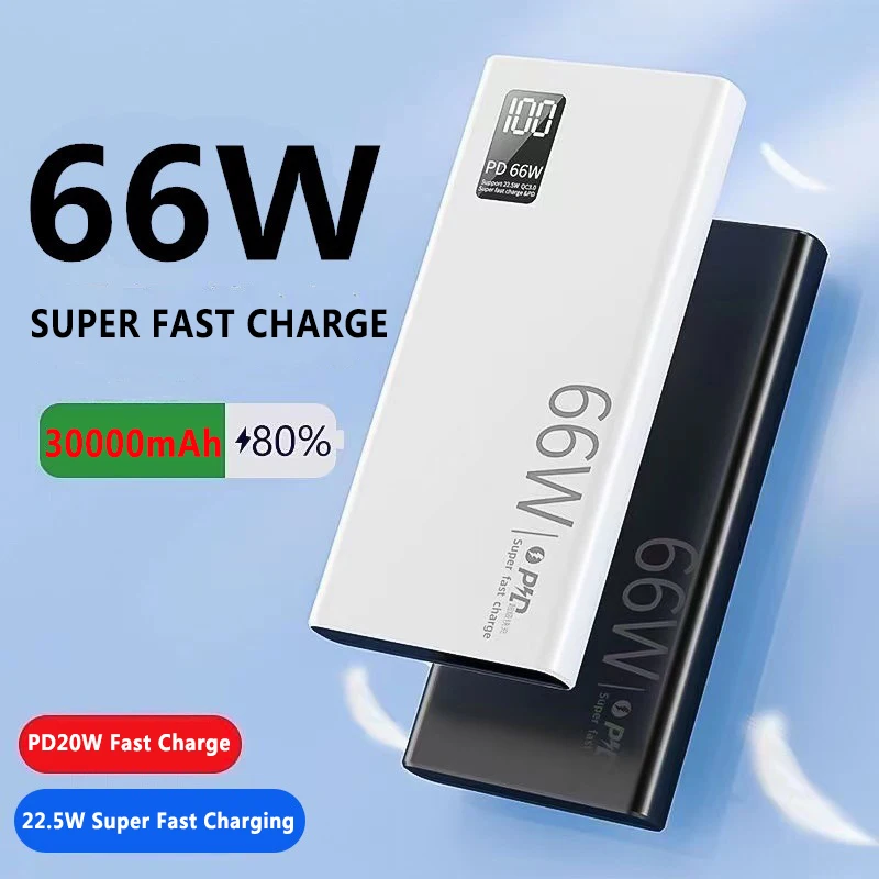 Alimentatore Di Ricarica Per Batteria Esterna Da 30000Mah Pd40W Alimentatore Portatile Con Display Digitale A Carica Super Veloce Per Iphone Huawei