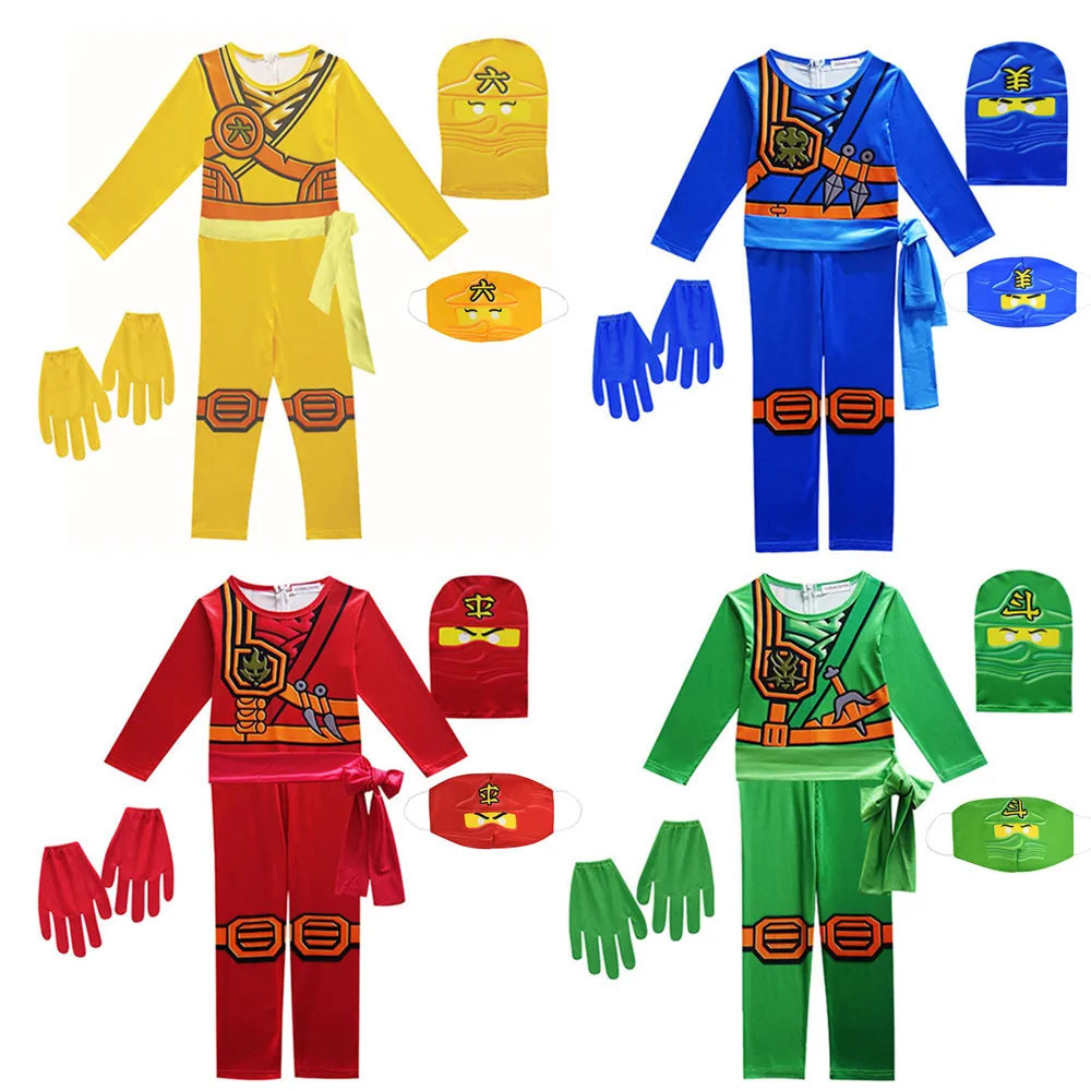Ninjago Costume Ragazzi Costumi Bambini Fancy Party Dress Up Carnevale Costume Di Halloween Per Bambini Ninja Tuta Cosplay Supereroe