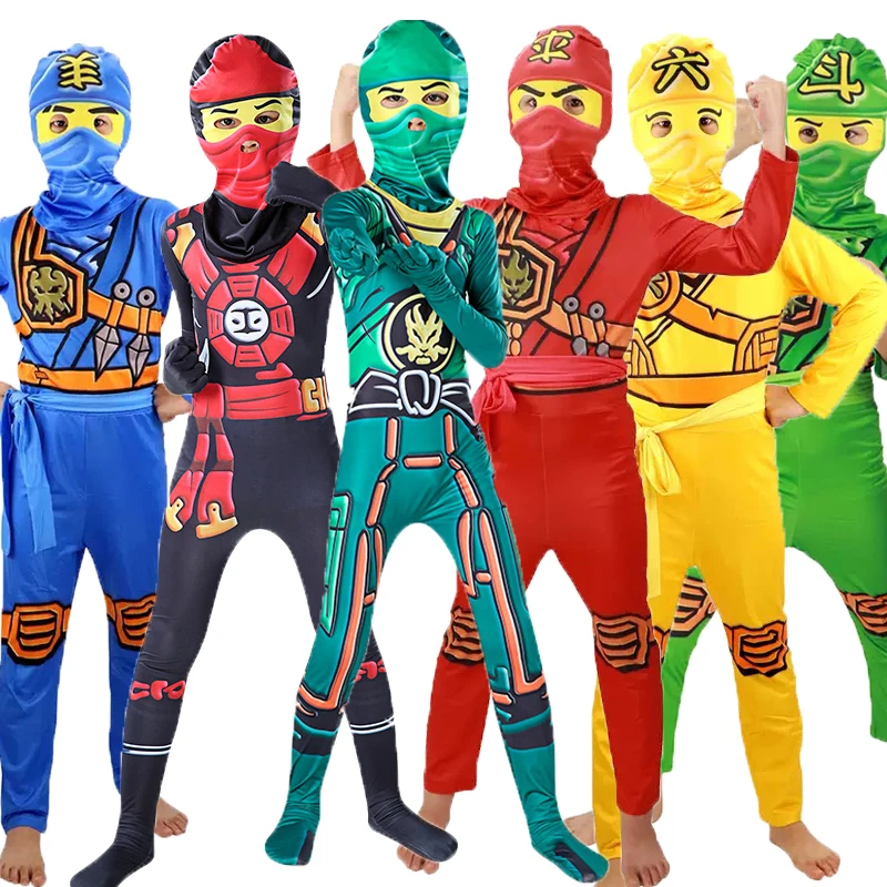 Ninjago Costume Ragazzi Costumi Bambini Fancy Party Dress Up Carnevale Costume Di Halloween Per Bambini Ninja Cosplay Tuta Da Supereroe