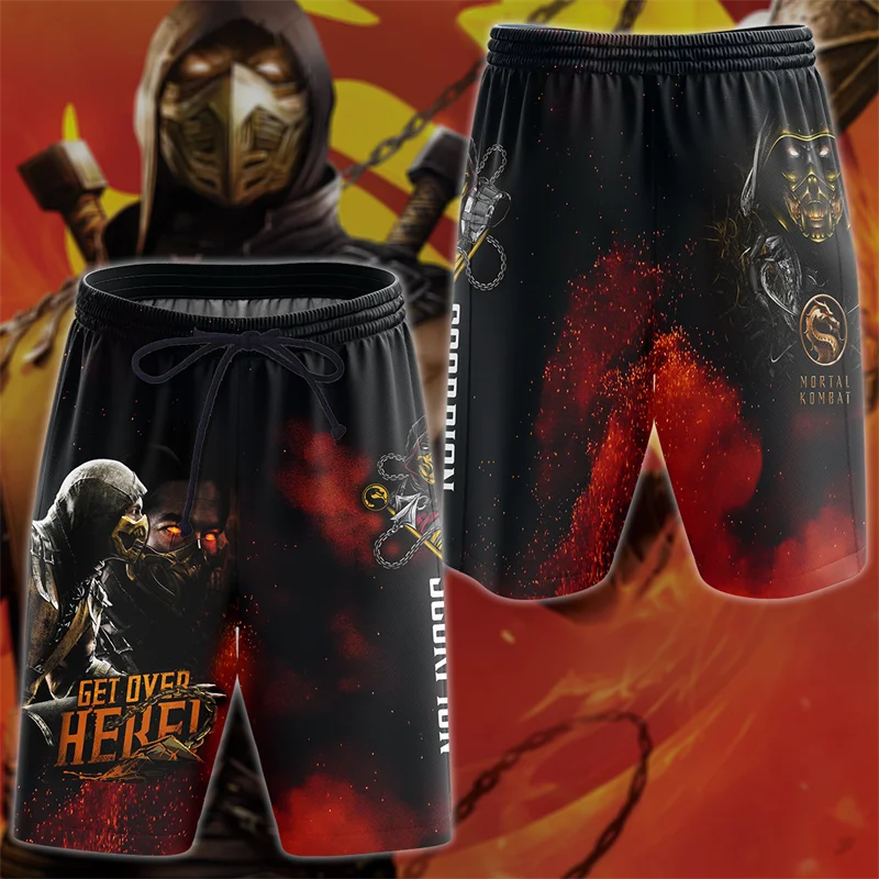 Gioco Mortal Kombat Graphic Board Shorts Uomo Summer 3D Printed Hawaiian Beach Shorts Hawaii Surf Short Pants Costume Da Bagno Costume Da Bagno